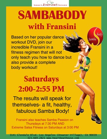 SambaBody Promosmall New SambaBody class on Sat. at 2:00pm